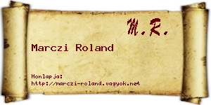 Marczi Roland névjegykártya