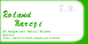 roland marczi business card